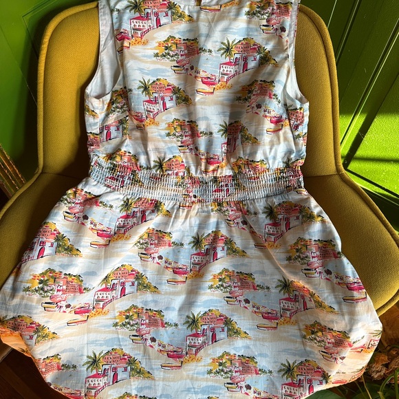 Boden Multicolor Tropical Print Dress - Picture 1 of 7